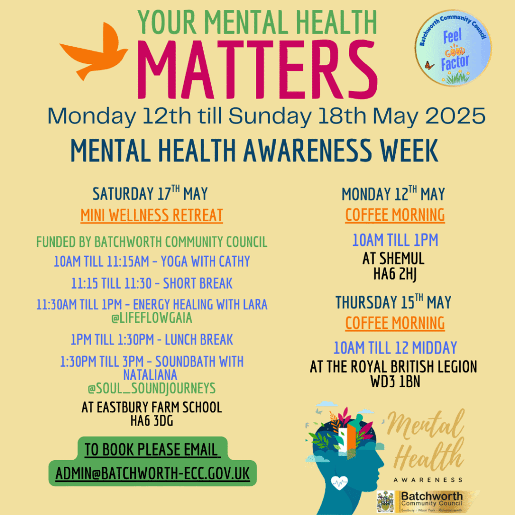 Mental Health Awareness Week - Monday 12th till Sunday 18th May 2025 ...